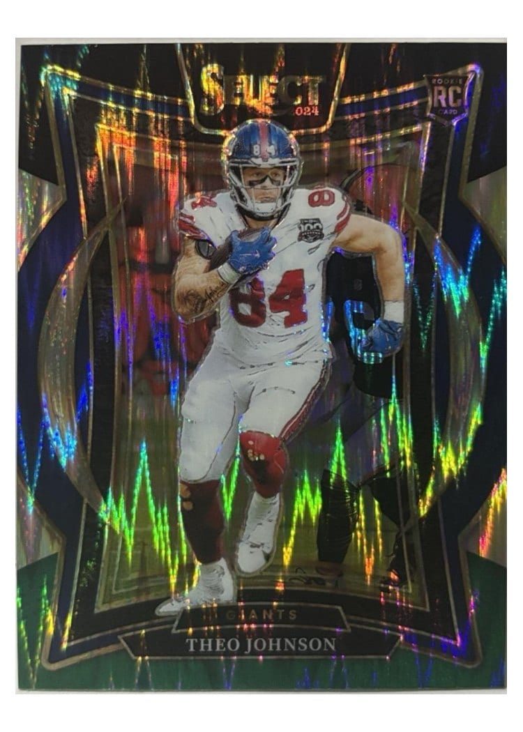 2024 Panini Select Base Set Theo Johnson Green Mojo #96 card