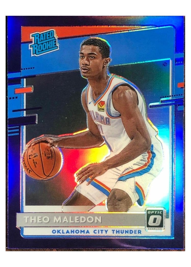 2020-21 Donruss Optic Base Set Theo Maledon Purple #184 card