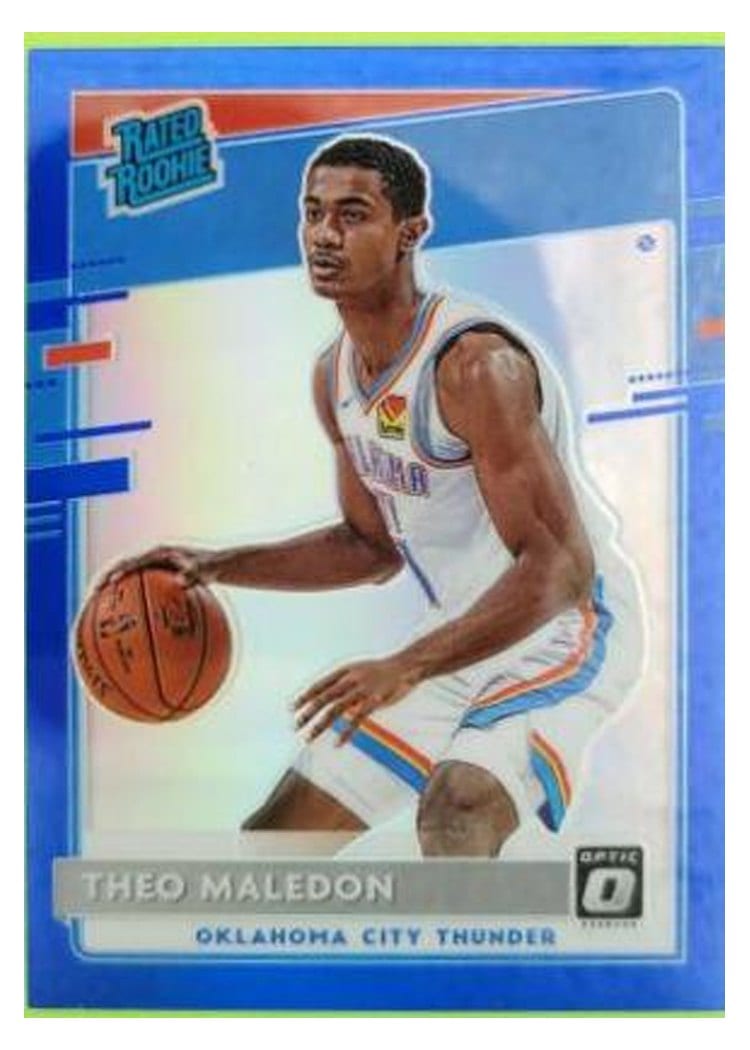 2020-21 Donruss Optic Base Set Theo Maledon Blue #184 card