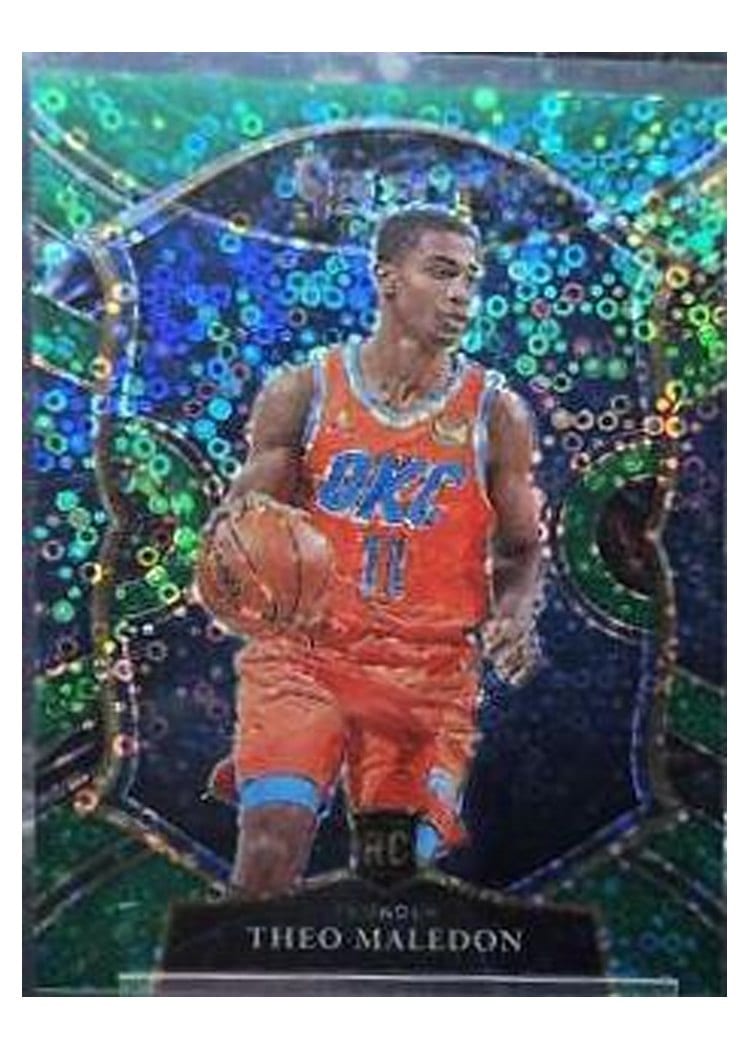 2020-21 Panini Select Base Set Theo Maledon Green Disco Prizm #94 card