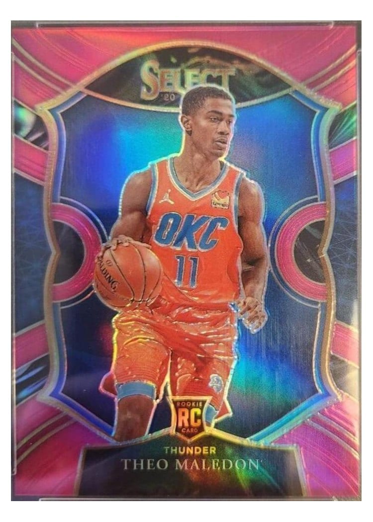 2020-21 Panini Select Base Set Theo Maledon Teal White Pink #94 card