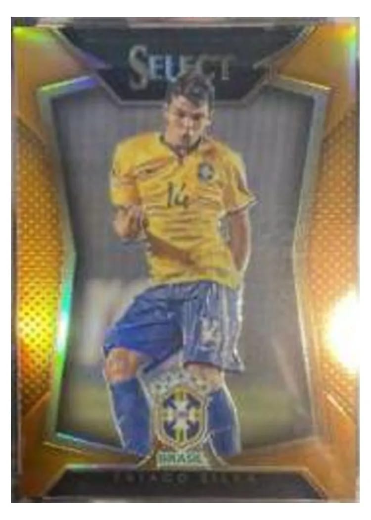 2015 Panini Select Thiago Silva Blue Shorts Orange Prizm #23 card