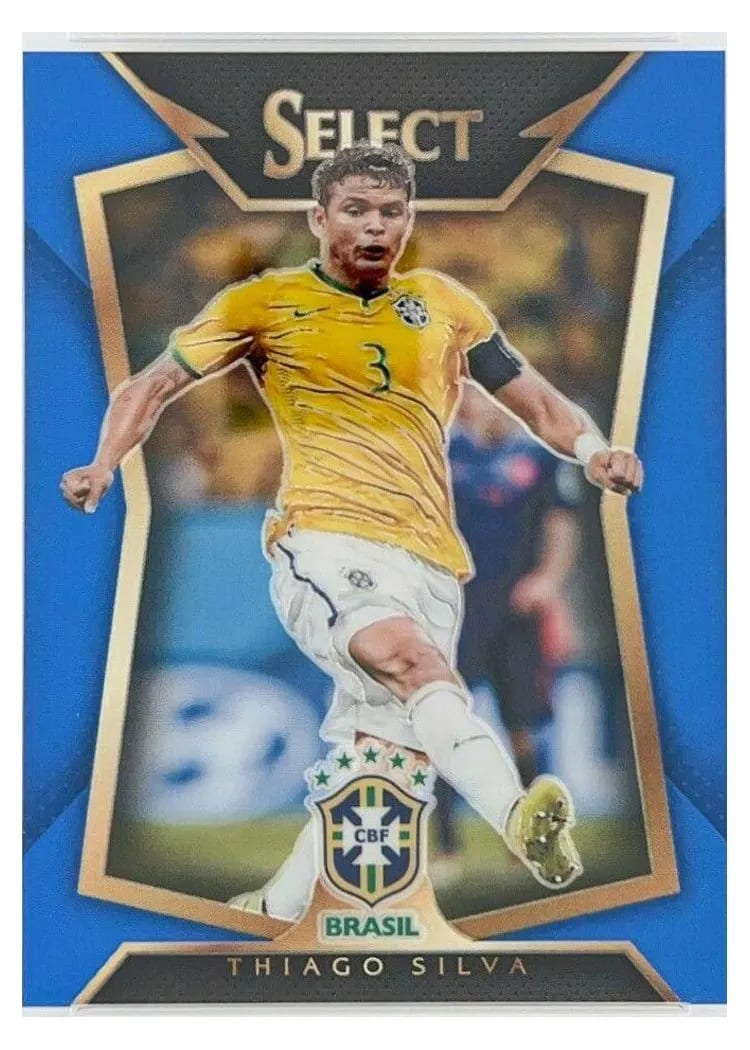 2015 Panini Select Thiago Silva White Shorts Blue Prizm #23 card