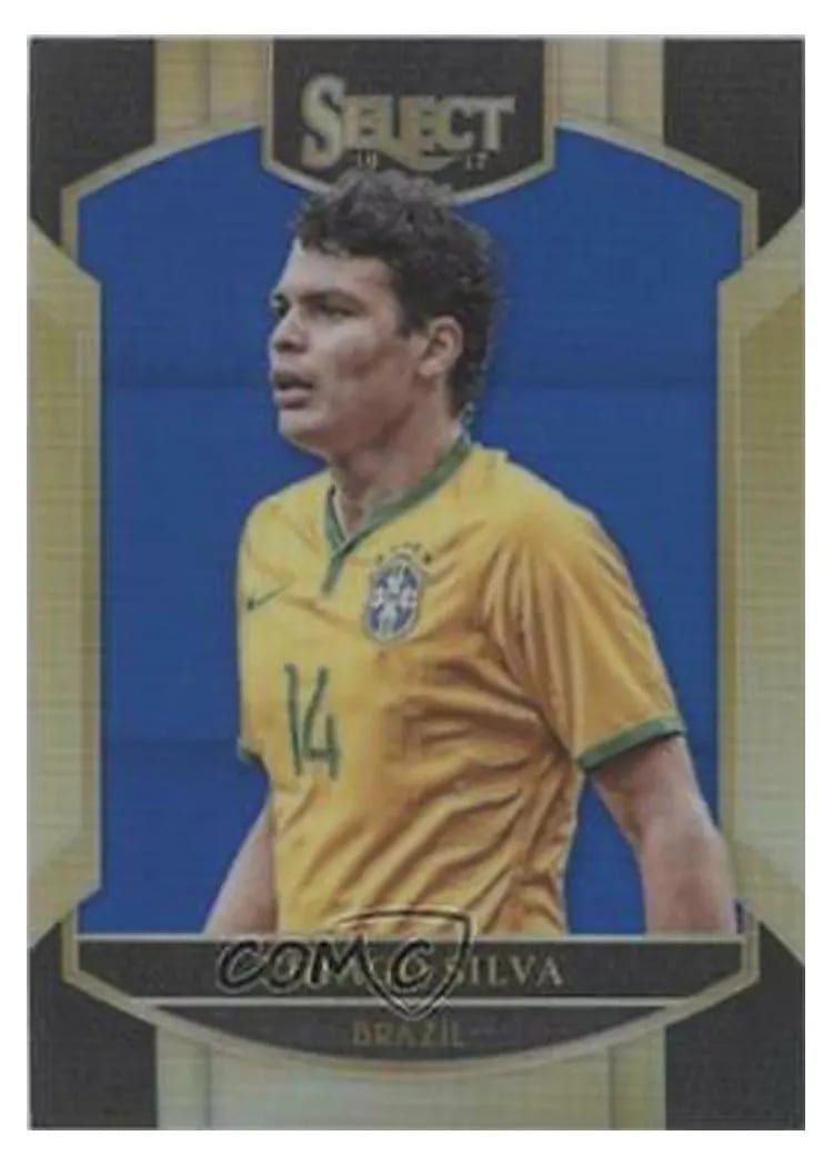 2016 Panini Select Thiago Silva Blue Prizm #4 card