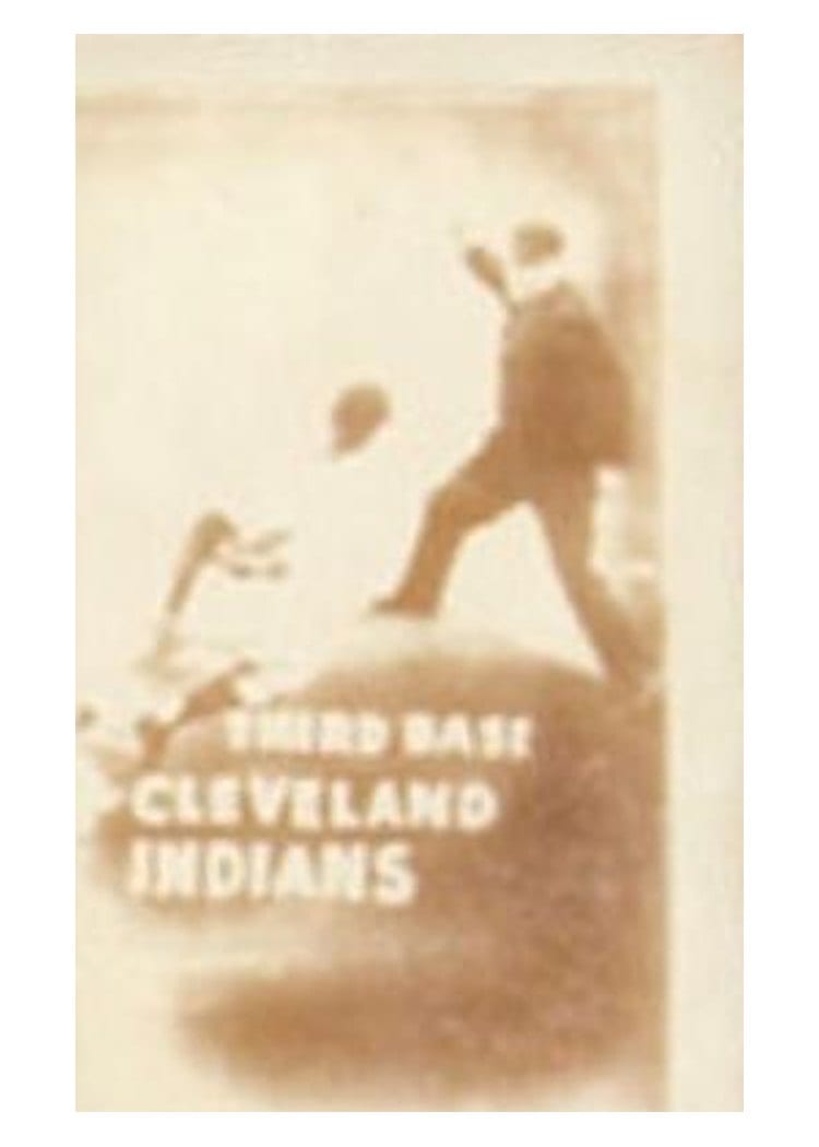 1948 Topps Magic Photo Baseball Hall of Fame Third Base Indians #19K card