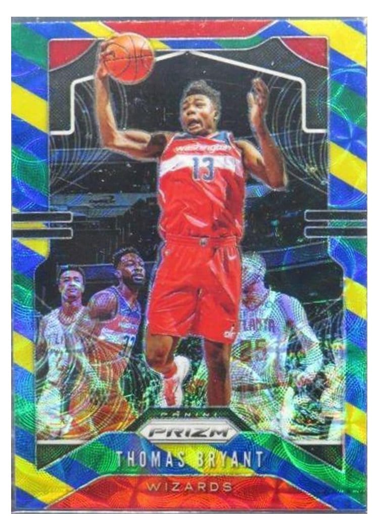 2019-20 Panini Prizm Base Set Thomas Bryant Blue, Yellow, and Green Choice Prizm #195 card