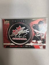 2023-24 Upper Deck Trilogy Team Canada Signature Pucks Thomas Chabot #TCSP-TC
