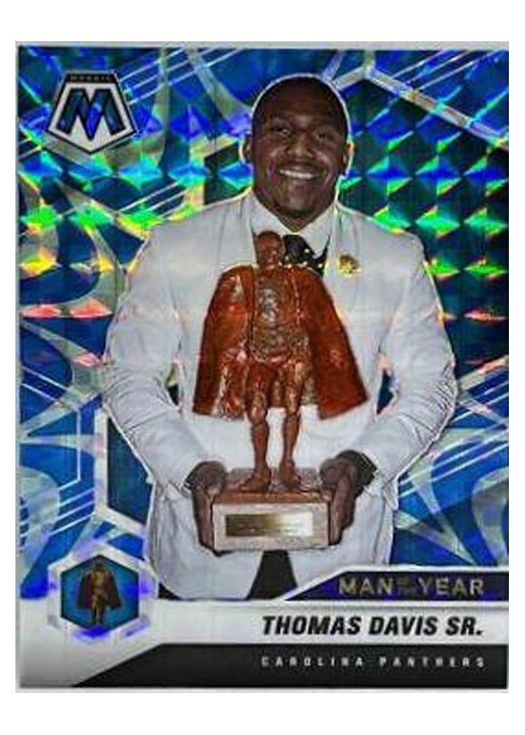 2021 Panini Mosaic Base Set Thomas Davis Sr. Reactive Blue Mosaic #268 card