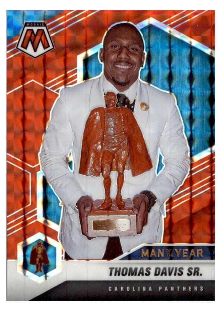 2021 Panini Mosaic Base Set Thomas Davis Sr. Red Mosaic #268 card