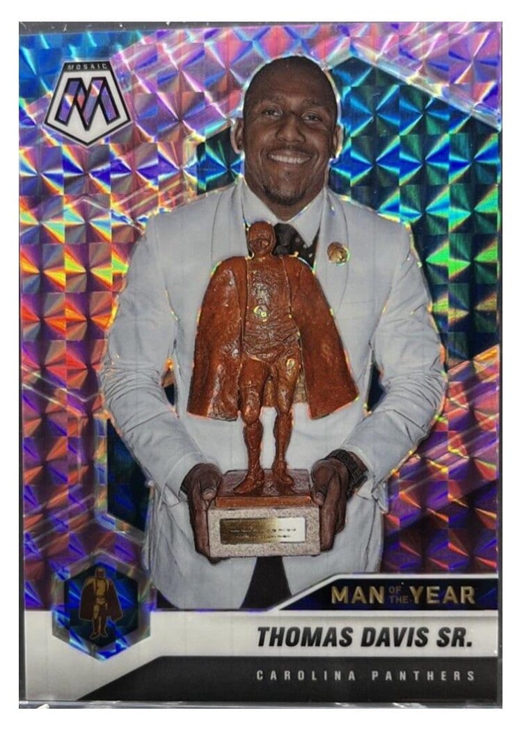 2021 Panini Mosaic Base Set Thomas Davis Sr. Purple Mosaic #268 card