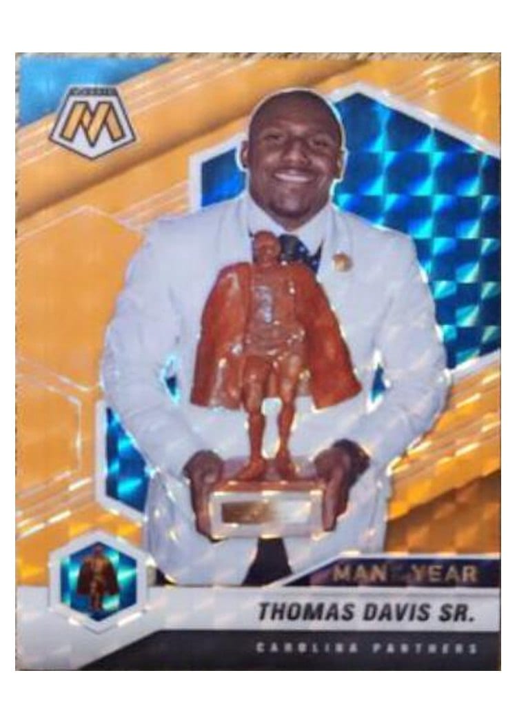 2021 Panini Mosaic Base Set Thomas Davis Sr. Orange Fluorescent #268 card