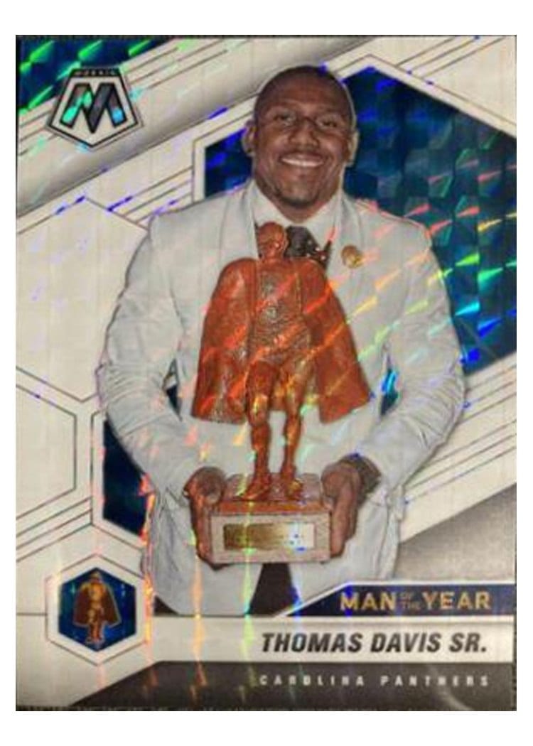 2021 Panini Mosaic Base Set Thomas Davis Sr. White Mosaic #268 card