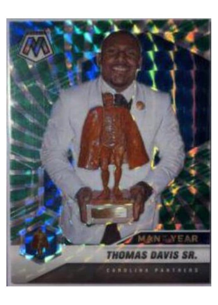 2021 Panini Mosaic Base Set Thomas Davis Sr. Green Swirl Mosaic #268 card