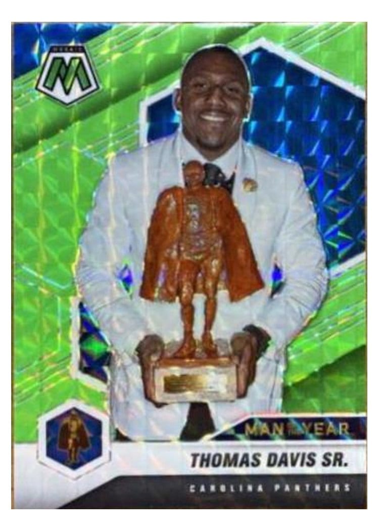 2021 Panini Mosaic Base Set Thomas Davis Sr. Green Fluorescent #268 card