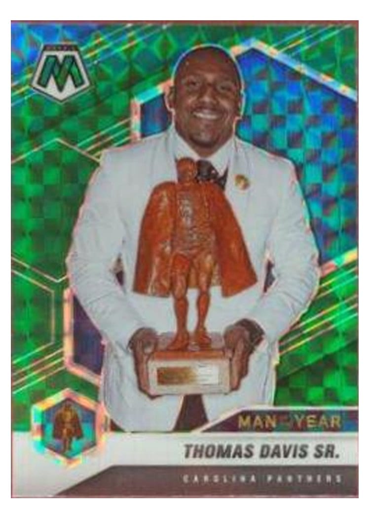 2021 Panini Mosaic Base Set Thomas Davis Sr. Green Mosaic #268 card