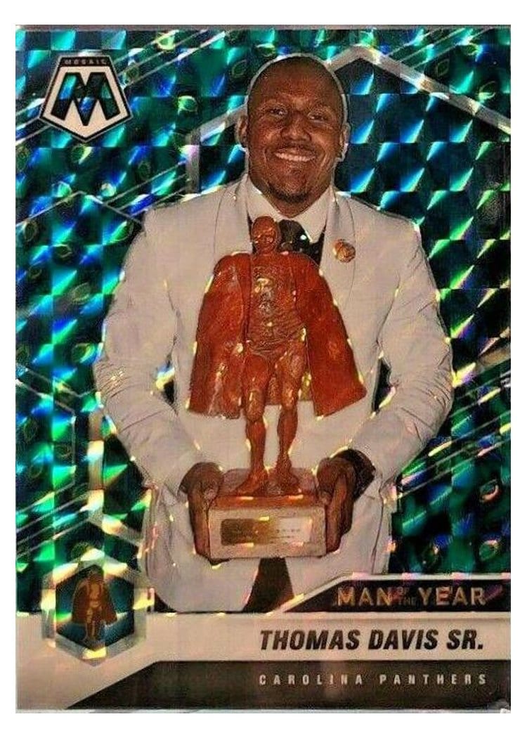 2021 Panini Mosaic Base Set Thomas Davis Sr. Choice Peacock Mosaic #268 card