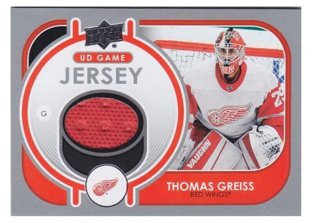 2021-22 Upper Deck UD Game Jersey Thomas Greiss #GJ-TG card
