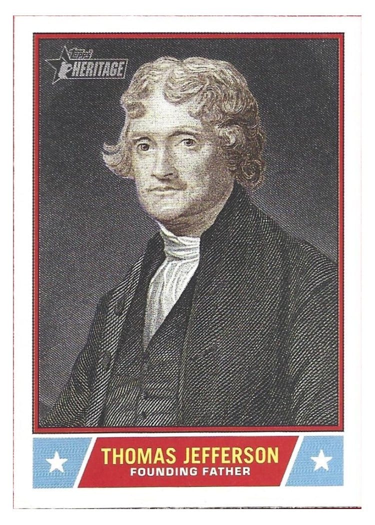 2025 Topps Heritage Notable Americans Thomas Jefferson #NS-3 card