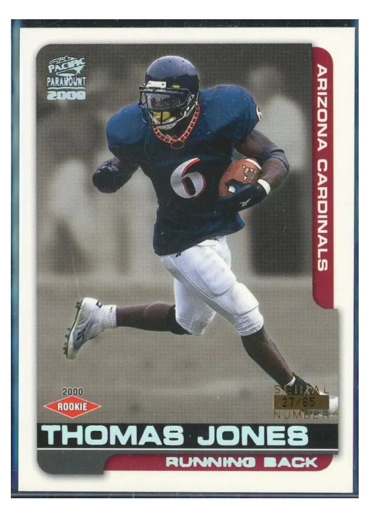 2000 Pacific Paramount Thomas Jones #2 card