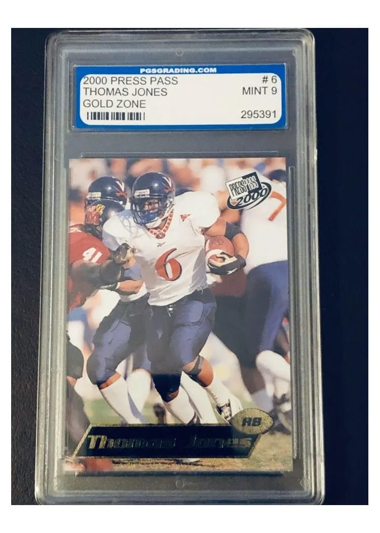 2000 Press Pass Thomas Jones #6 card