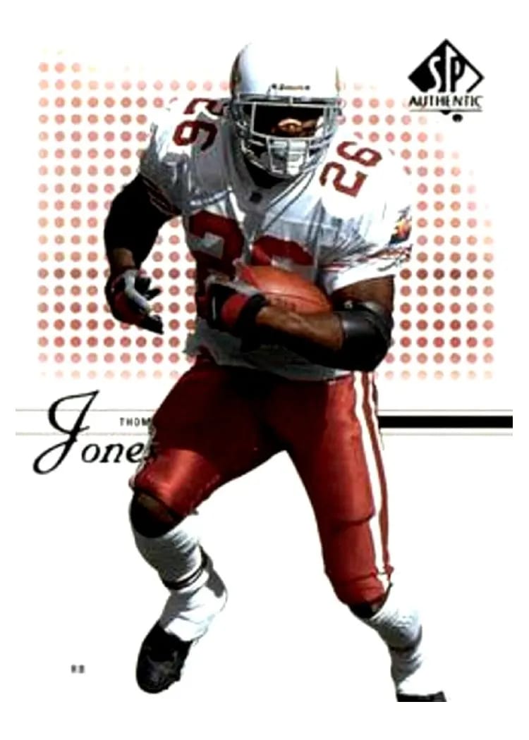 2002 SP Authentic Thomas Jones #63 card