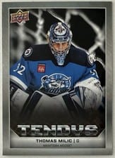 2025-26 Upper Deck AHL Tendys Thomas Milic #T-3 card