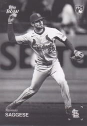 2025 Topps Black & White Base Set Thomas Saggese #28 card
