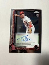 2025 Topps Chrome Update Rookie Debut Autographs Thomas Saggese #CRDA-TSA card