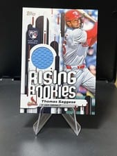 2025 Topps Update Rising Rookies Relics Thomas Saggese #RRR-TSA card
