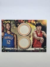 2025-26 Topps Holiday Dual Player Relics Thomas Sorber / Yang Hansen #DPR-TS card