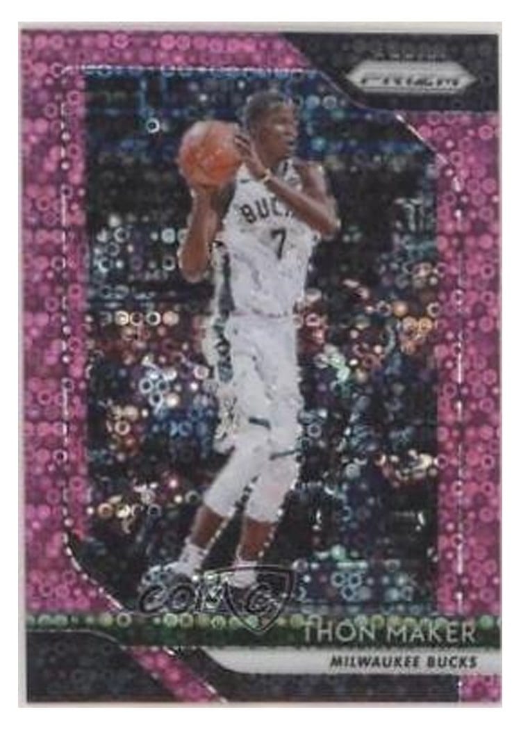 2018-19 Panini Prizm Base Set Thon Maker Fast Break Prizm Pink #27 card