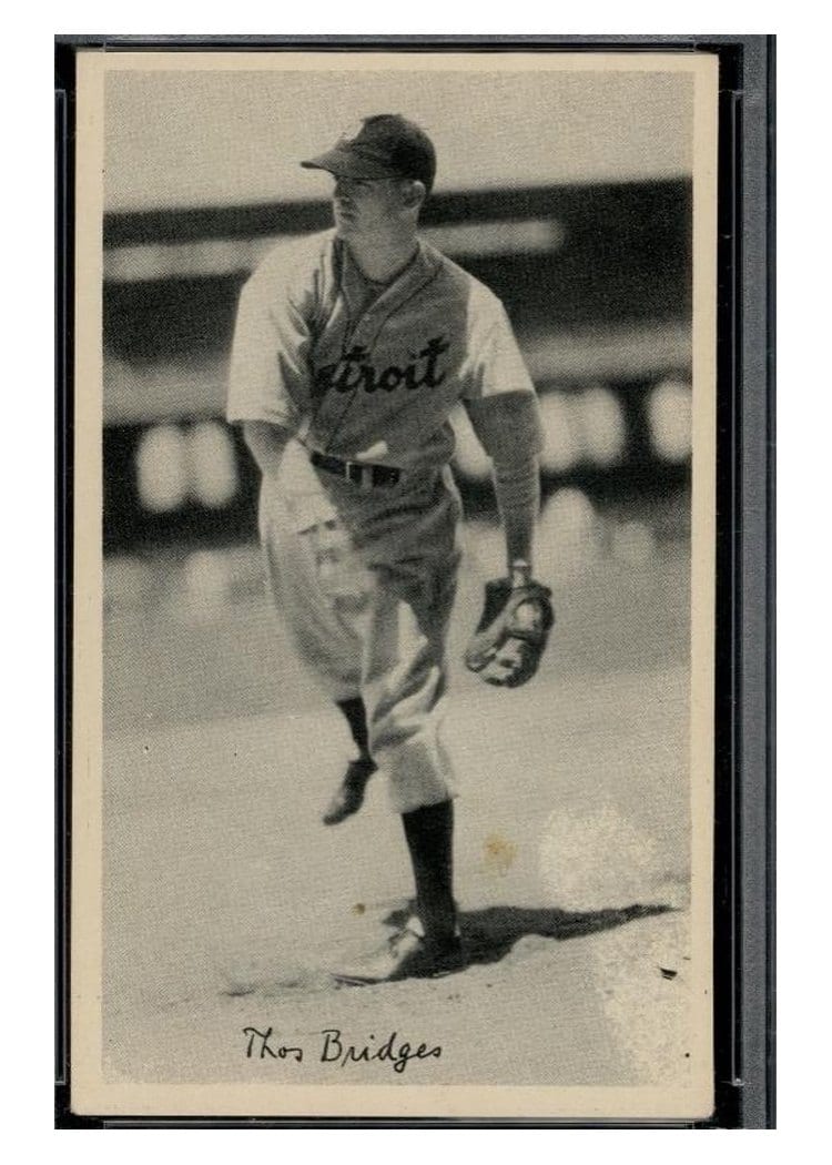1936 National Chicle Fine Pens Thos. Bridges card