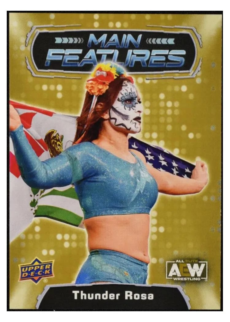 2022 Upper Deck AEW Main Features Thunder Rosa Gold #MF-2 card
