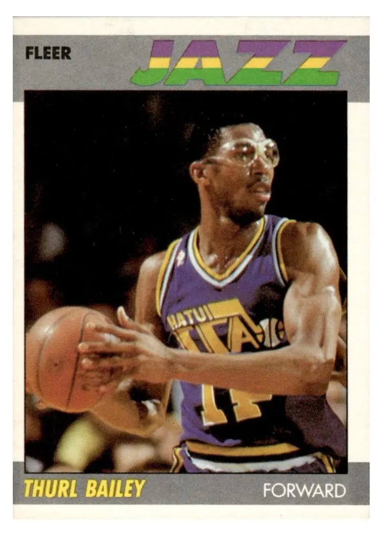 1987 Fleer Thurl Bailey #6 card