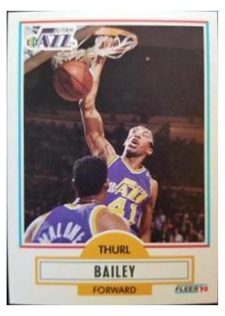 1990 Fleer Thurl Bailey #182 card