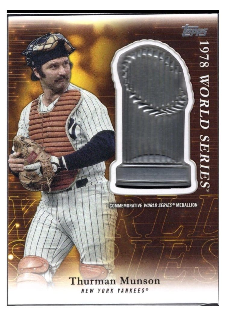 2023 Topps Update Commemorative Postseason Trophy Medallions Thurman Munson #PTM-TM card