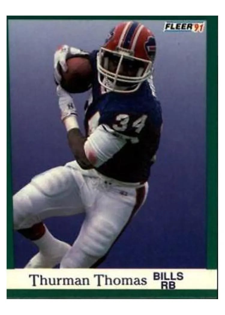 1991 Fleer Thurman Thomas #14 card