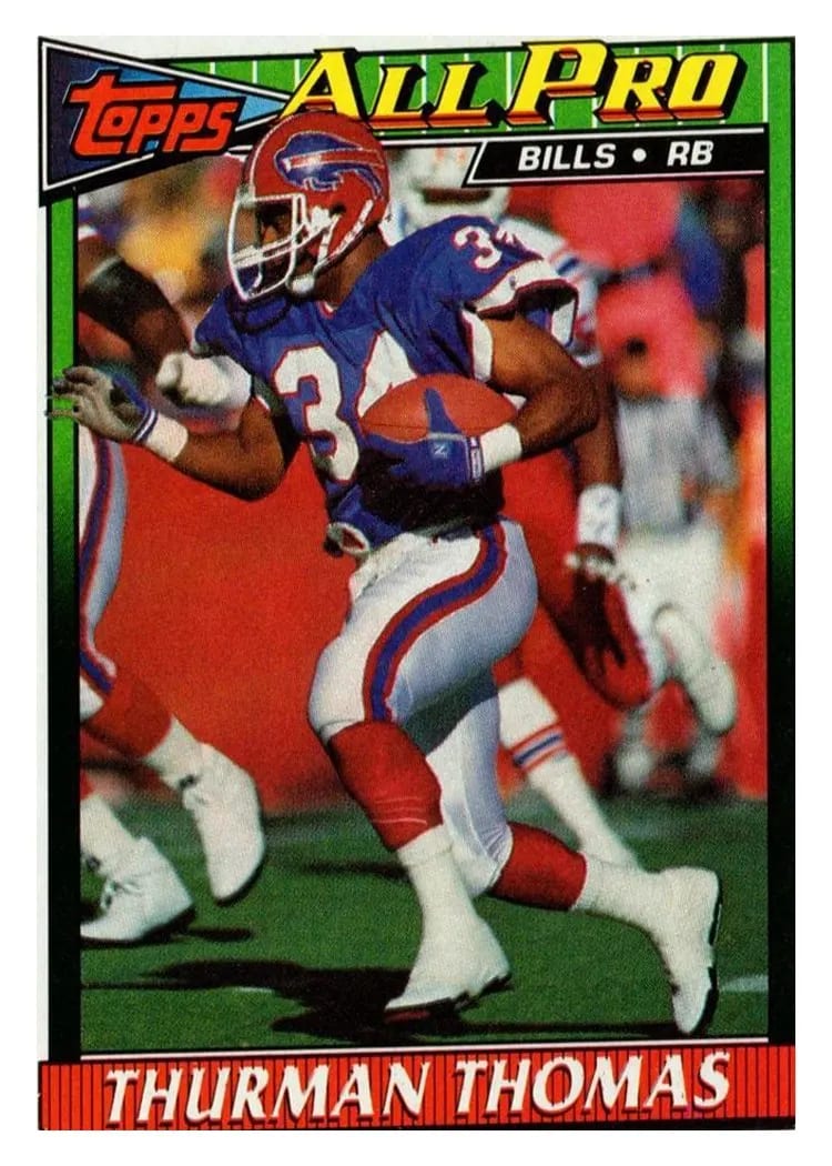1991 Topps Thurman Thomas #52 card