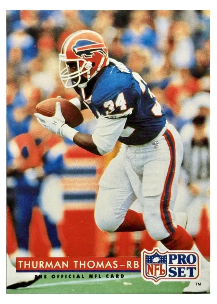 1992 Pro Set Thurman Thomas #105 card