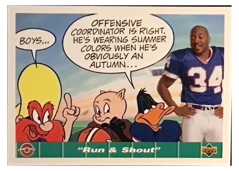 1992 Upper Deck Comic Ball 4 Thurman Thomas #39 card