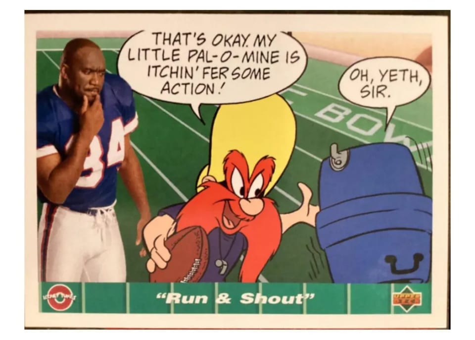 1992 Upper Deck Comic Ball 4 Thurman Thomas Run & Shout #51 card