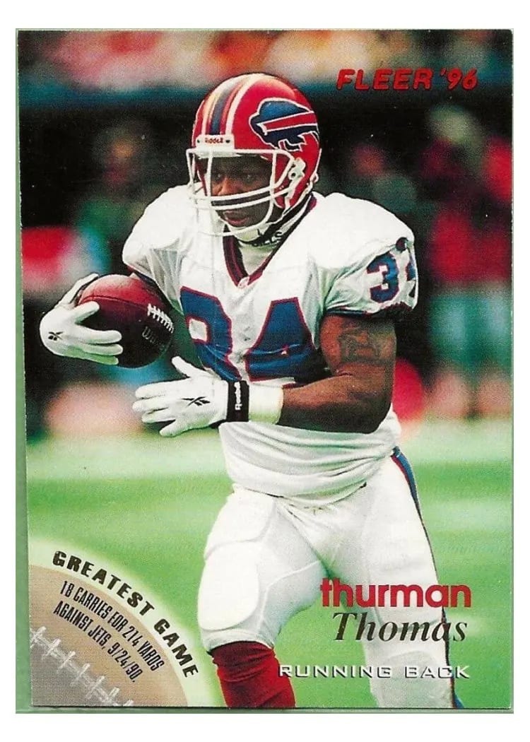 1996 Fleer Thurman Thomas #18 card