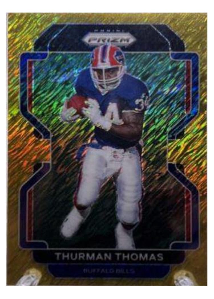 2021 Panini Prizm Base Set Thurman Thomas Gold Shimmer #123 card