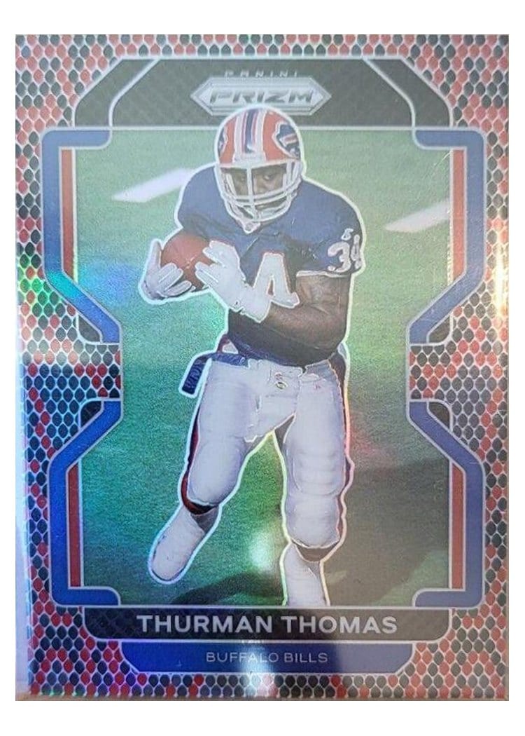 2021 Panini Prizm Base Set Thurman Thomas Snakeskin Prizm #123 card