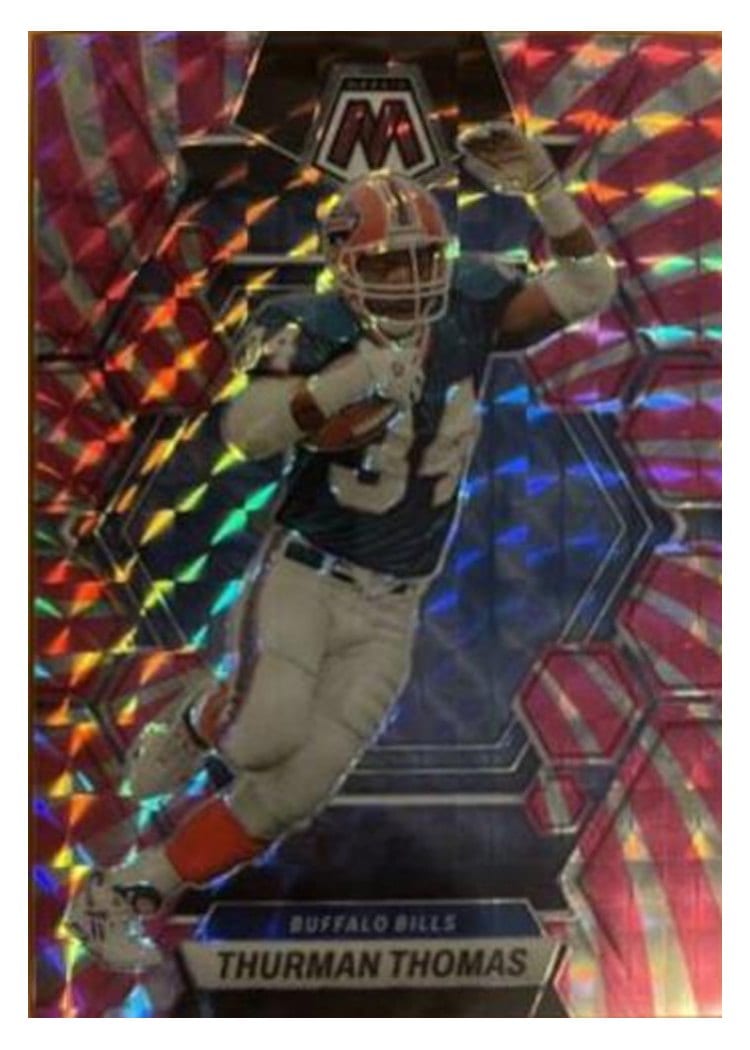 2023 Panini Mosaic Base Set Thurman Thomas Pink Swirl #27 card