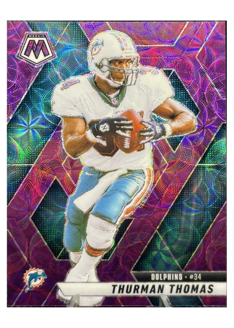 2025 Panini Mosaic Base Set Thurman Thomas Purple Scope #234 card
