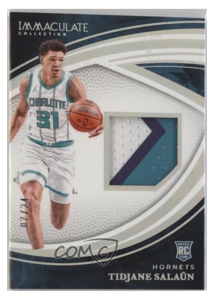 2024-25 Panini Immaculate Collection Immaculate Rookie Memorabilia International Set Tidjane Salaun #20 card