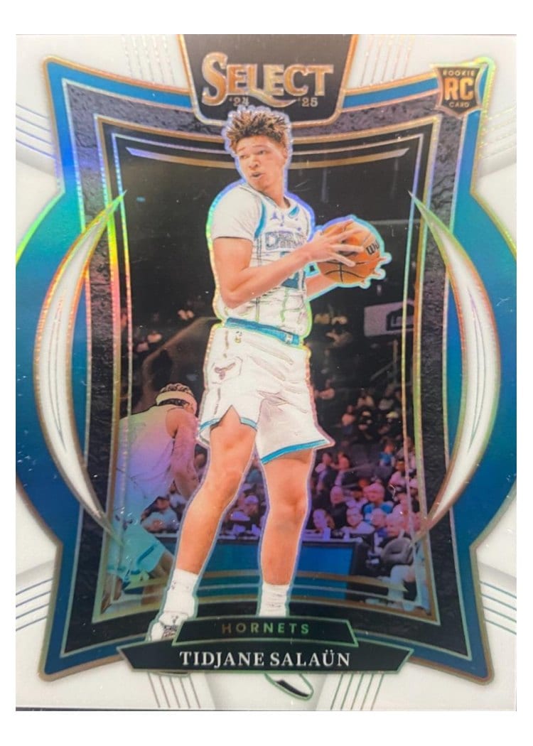 2024-25 Panini Select Base Set Tidjane Salaun White Prizm #95 card