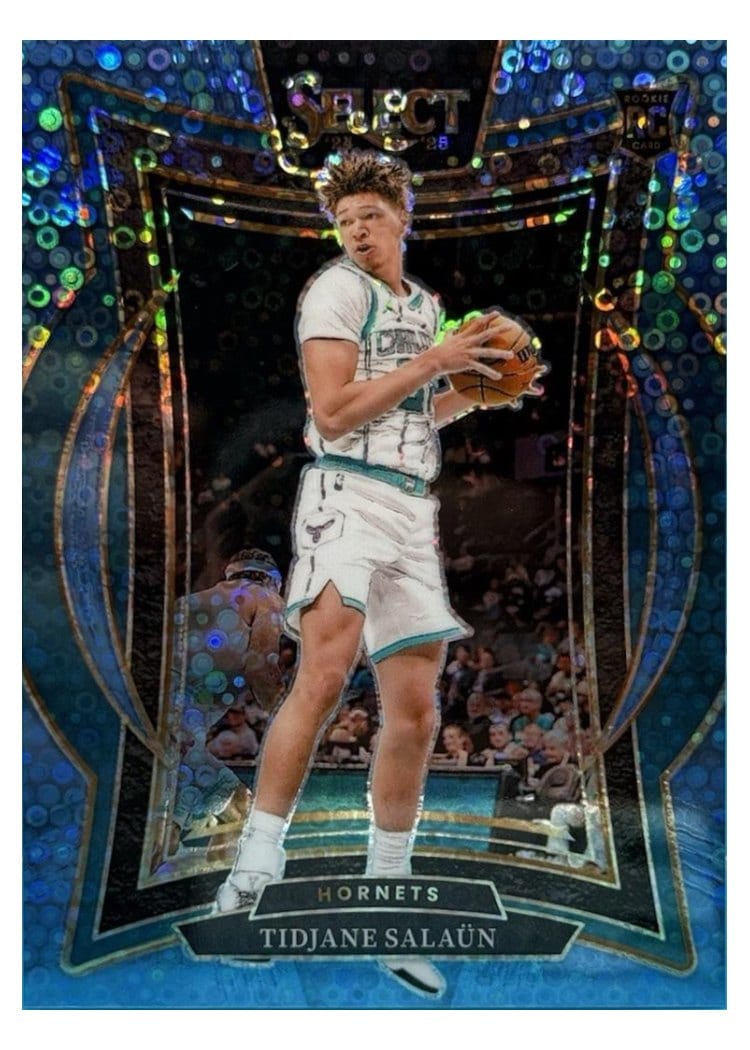 2024-25 Panini Select Base Set Tidjane Salaun Light Blue Disco Prizm #95 card