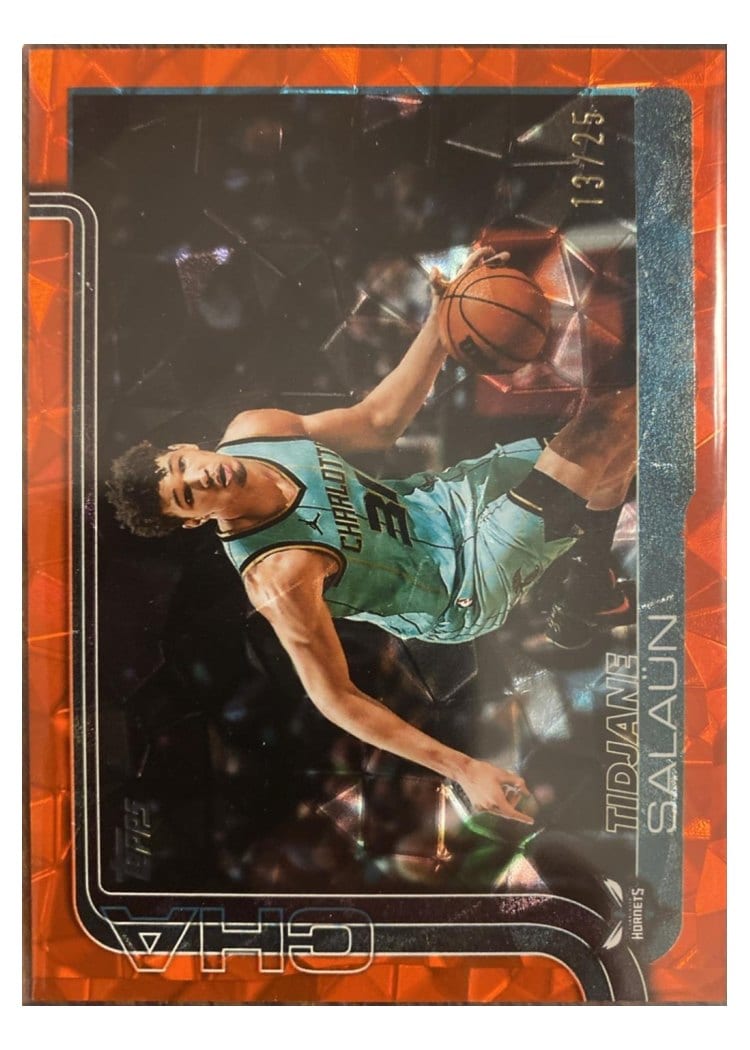 2025-26 Topps Base Set Tidjane Salaün Holo Orange Foil #71 card